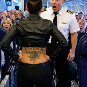 She Was Forced Out of First Class — Until the Pilot Saw Her SEAL Tattoo and Everything Changed